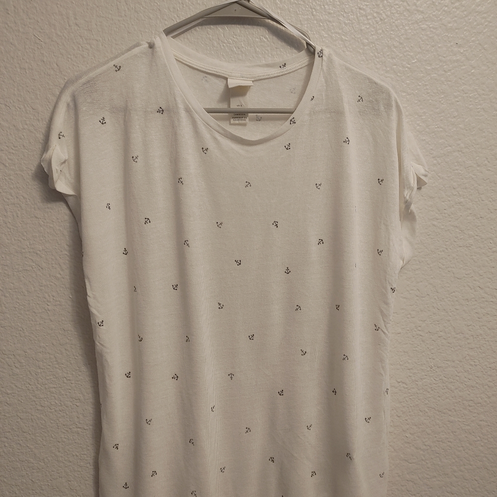 Nautical anchor linen top